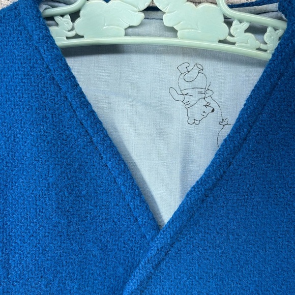 Vintage Winnie The Pooh Sears Collection Blue Childs Boy Wool Blazer Sz 6 Disney - Picture 5 of 7